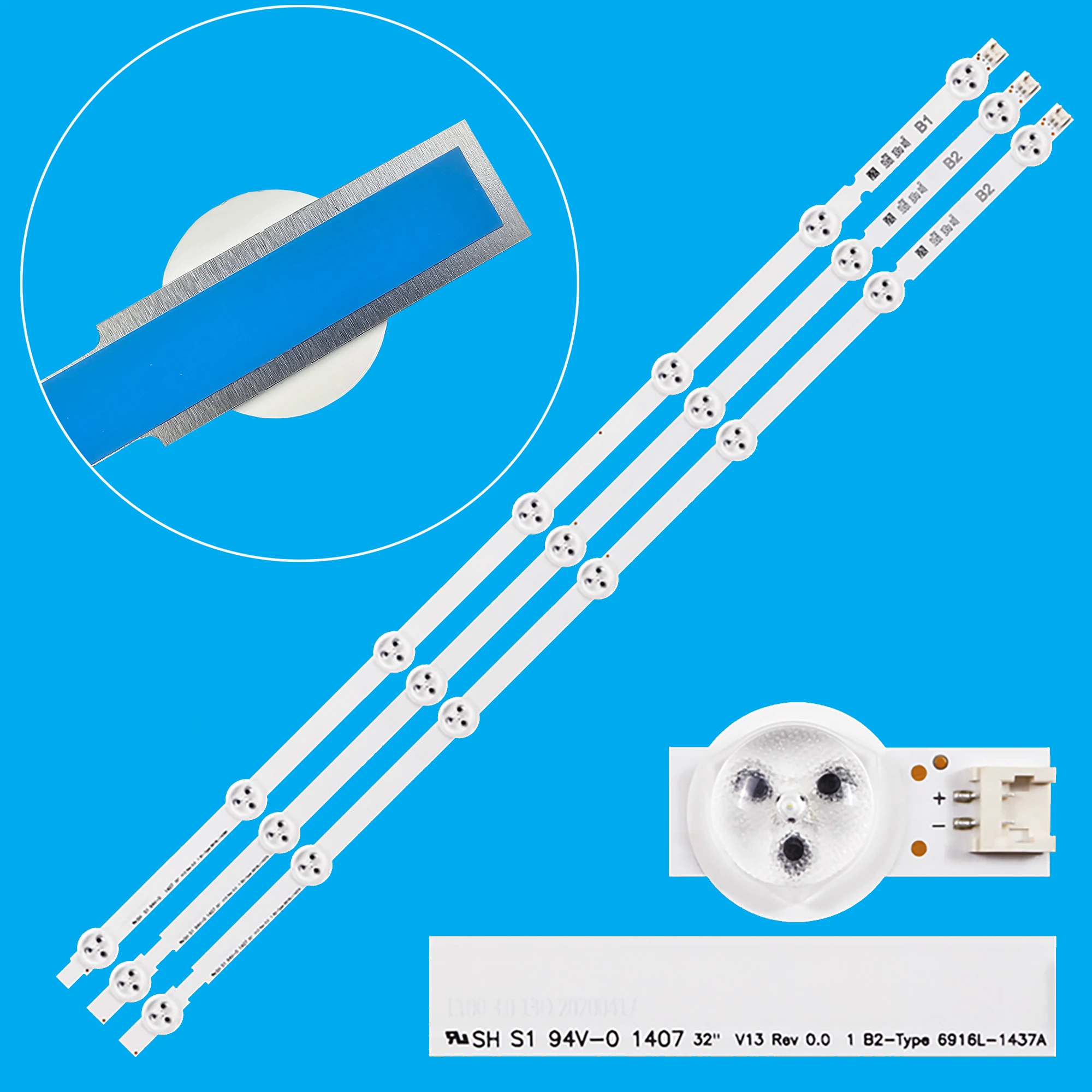 

LED Backlight Strip for 32LN541V 32LN540V B1 / B2-Type 6916L-1437A 1438A 32LN540B 32LN536B 32LN5310 32LN570N 32LN520B