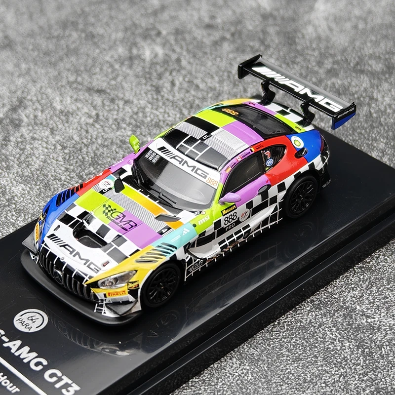 PARA 1:64 BENZ GT3 2025 Bathurst 12H #888 Alloy Car Diecasts & Toy Vehicles Car Model Miniature Scale Model Car For Children