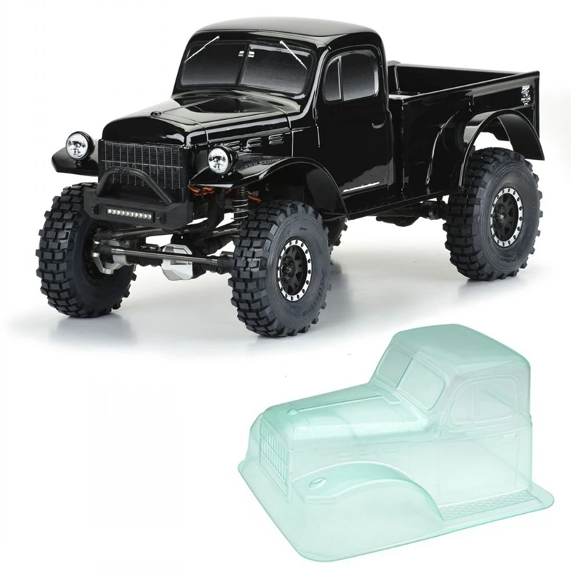 Plastic Clear Body for Dodge Power Wagon Cab Axial SCX10 TRAXXAS TRX4 YK4102 RGT 86100 Redcat Gen8 MST 1/10 RC Crawler