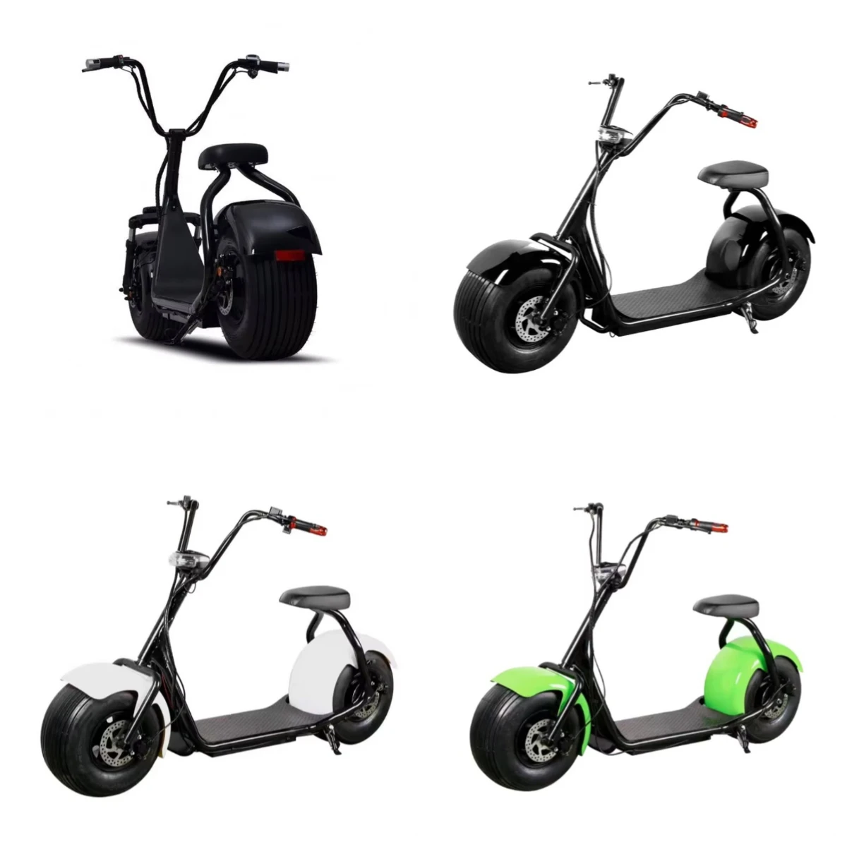 

Классический дизайн Lvyuan: Широкие шины для электроскутера Citycoco 1000W 60V12A по низкой цене в Европу