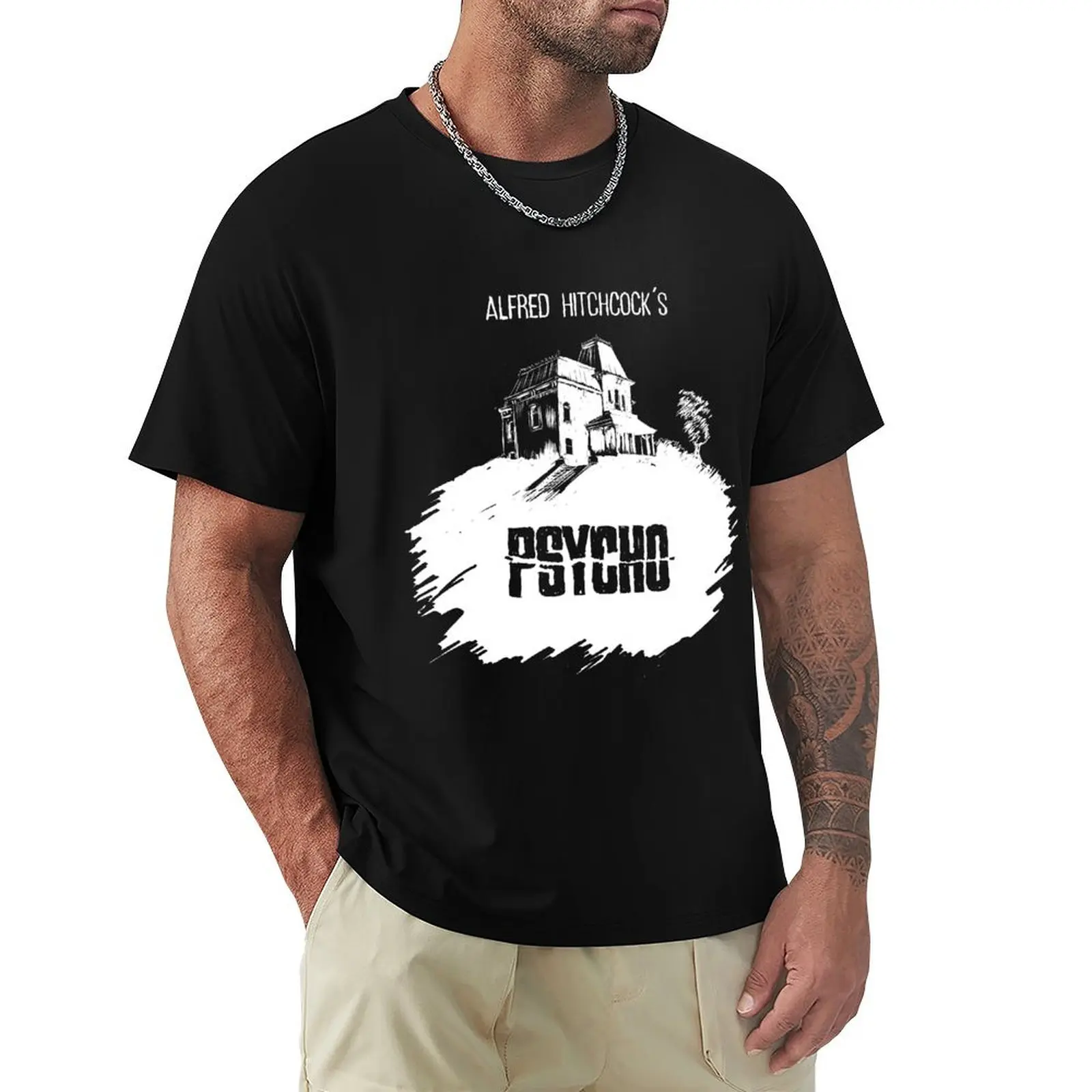 

Alfred Hitchcock's Psycho by Burro! (black tee version) T-Shirt summer clothes graphics t shirts for men pack