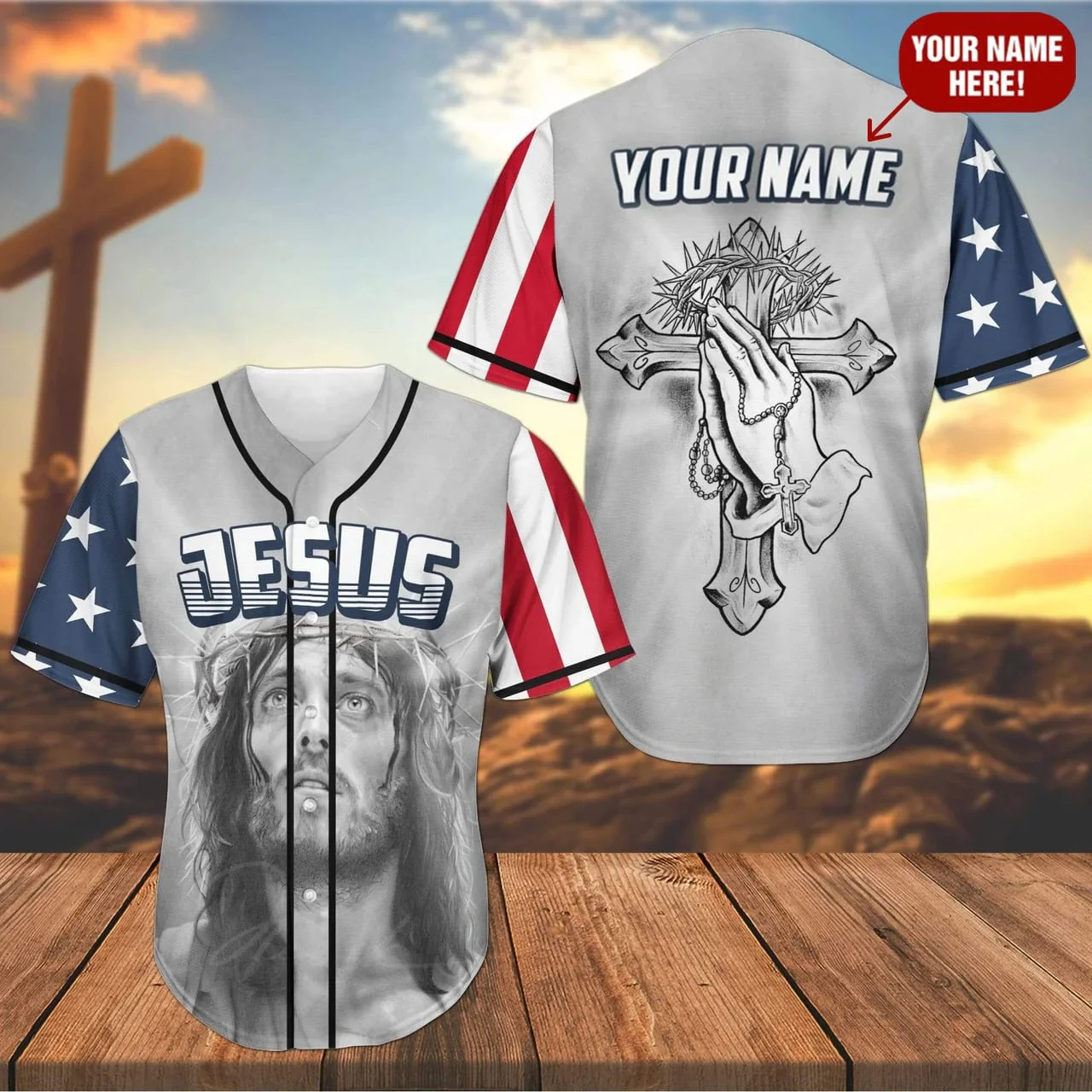Custom Name Jesus Saves Baseball Jersey Retro Vintage Print Cross Unisex Oversized Sport Top Diy Text Gift For Baseball Lovers