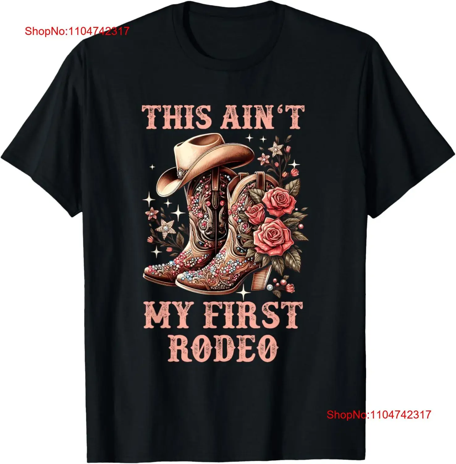 Cowgirl Country Girls Woman Kids This Aint My First Rodeo T Shirt  vintage Washed Stylish Slightly designer clothes streetwear