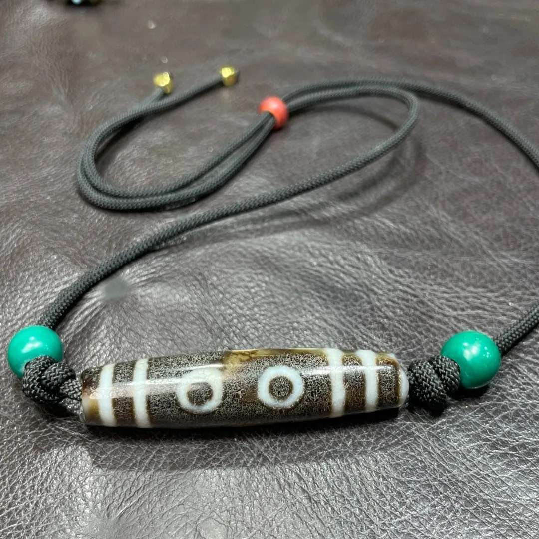 

Tibetan Nepalese Himalayan Ancient agate Old Dzi Talisman 5 eye Beads Amulet