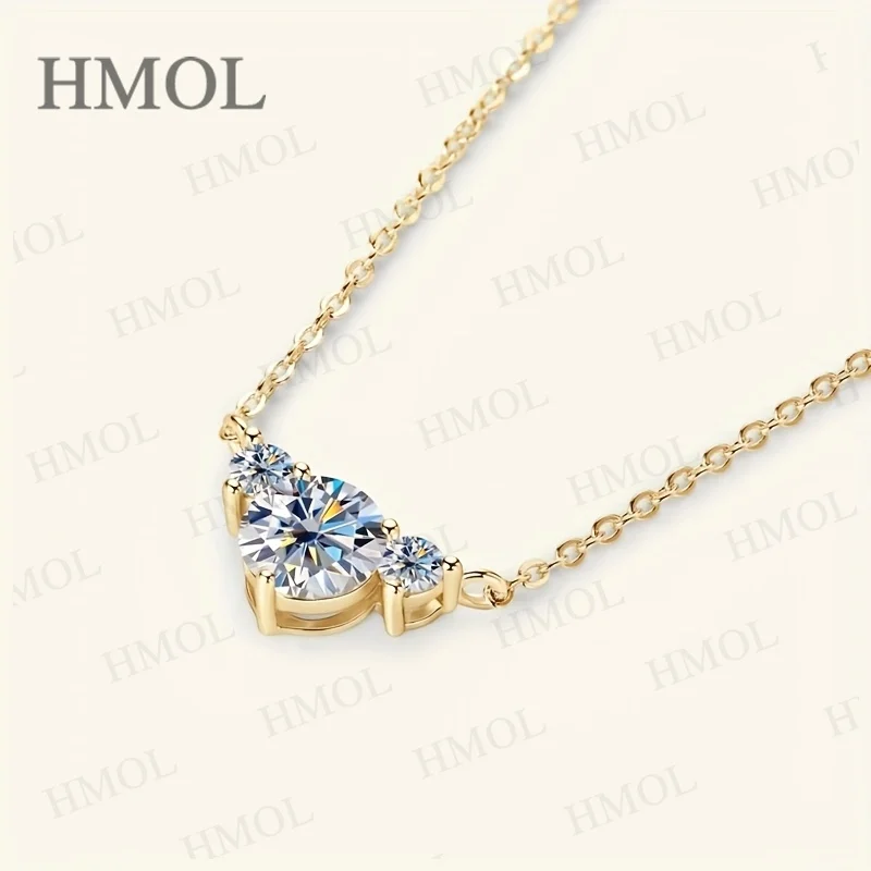 Moissanite Necklace 925 Silver with VVS1 Clarity Multiple Styles Available High-Quality Sparkling Jewelry for Women’s Events