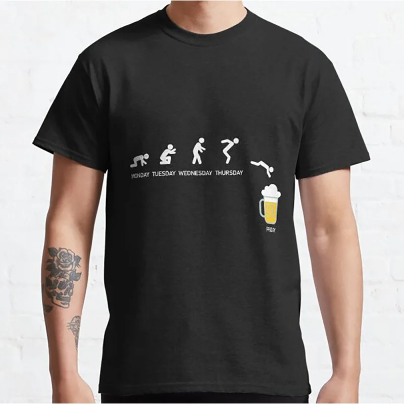 

Week beer funny finally friday Gift T Shirt for Wine Lovers Graphic clothes 100% cotton printed tee All size tops S-6XL