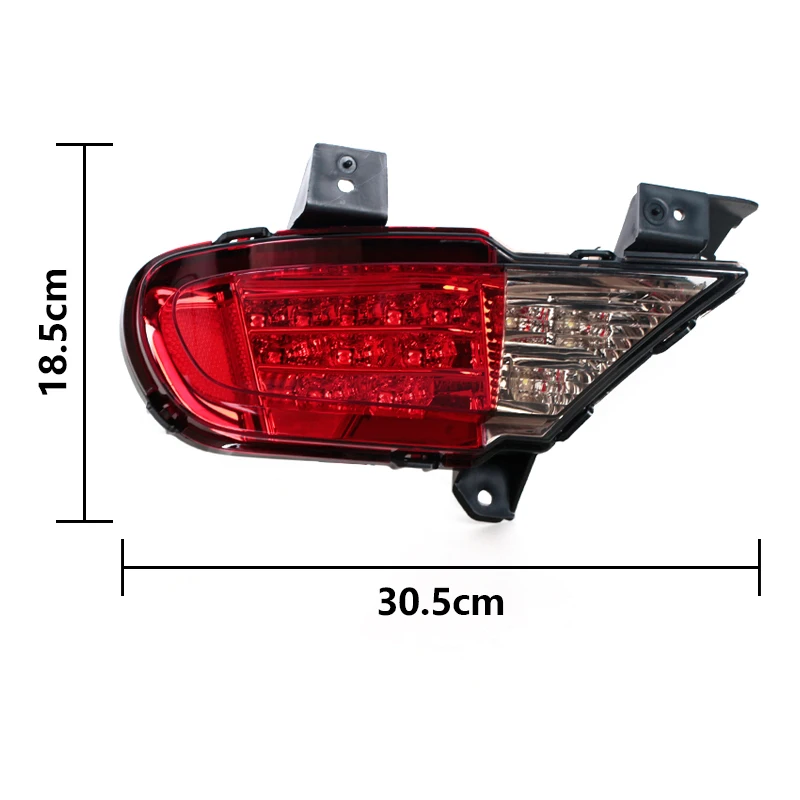 For Mitsubishi Pajero Sport 2011 2012 2013 2014 2015 Car Bumper Reflector LED Rear Running Light  Brake Reverse Light