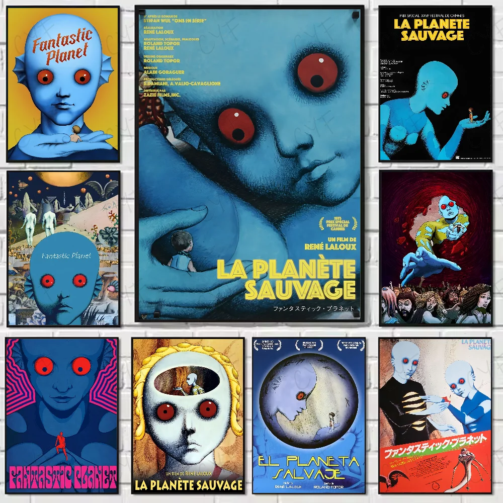 Películas clásicas de ciencia ficción, póster salsa de Planeta fantástica, arte de pared impermeable para decoración de sala de estar, dormitorio y habitación, regalo