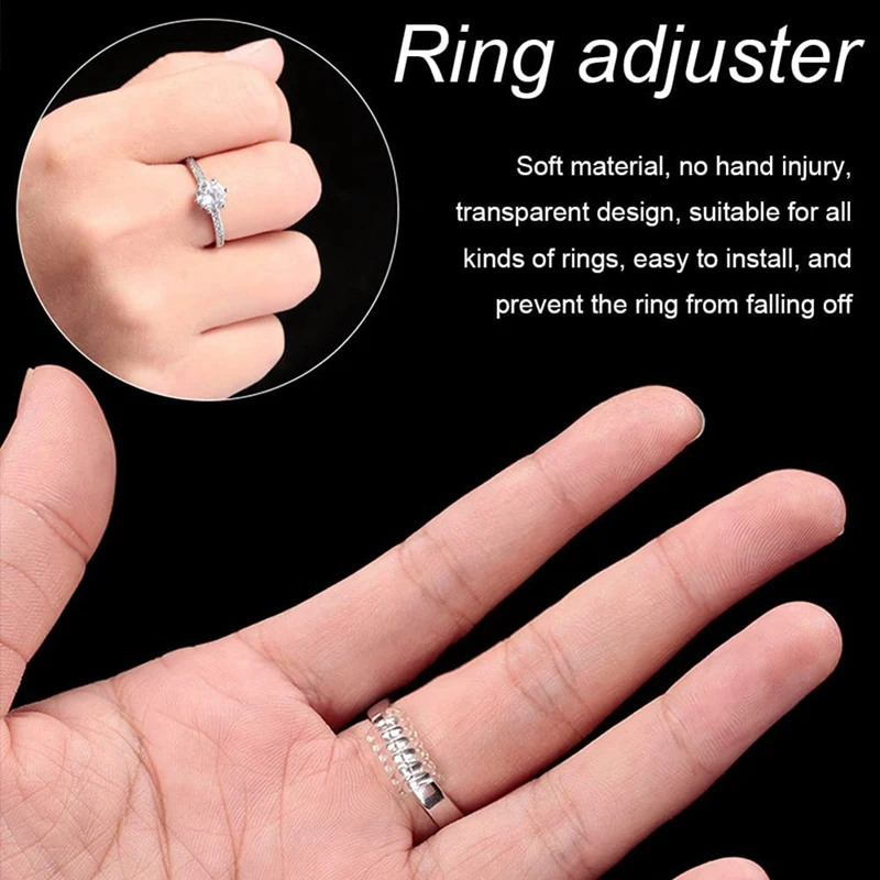 84Pcs Ring Size Adjuster, Jewelry Guard Tightener For Loose Rings, Ring Sizer, For Preventing Rings From Slipping Off