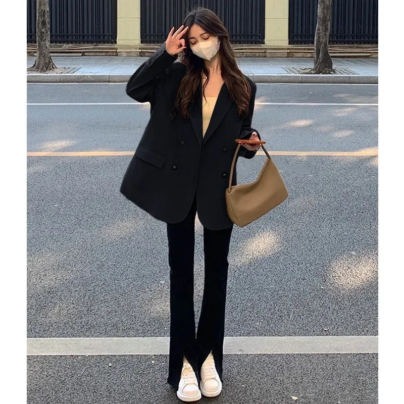 Blazer élégant et décontracté pour femme, tenue de travail et de bureau, à la mode, manteau de Rh, 1 pièce