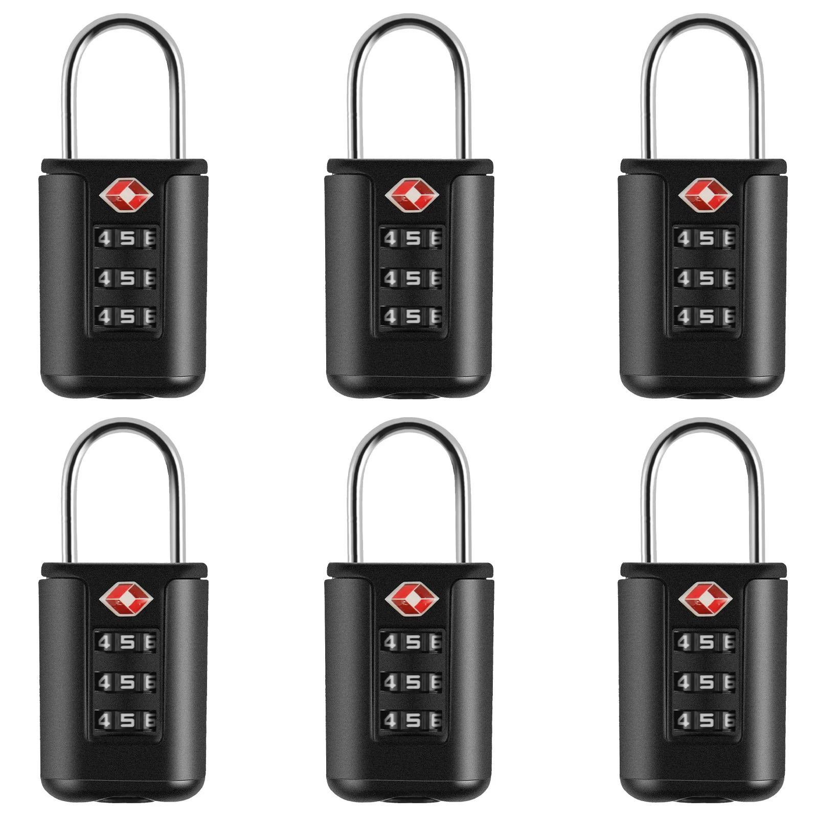 

6 шт. портативный мини-замок из сплава, навесной замок для путешествий, багажа на молнии, рюкзак, сумка, безопасный противоугонный кодовый замок с кодовым номером