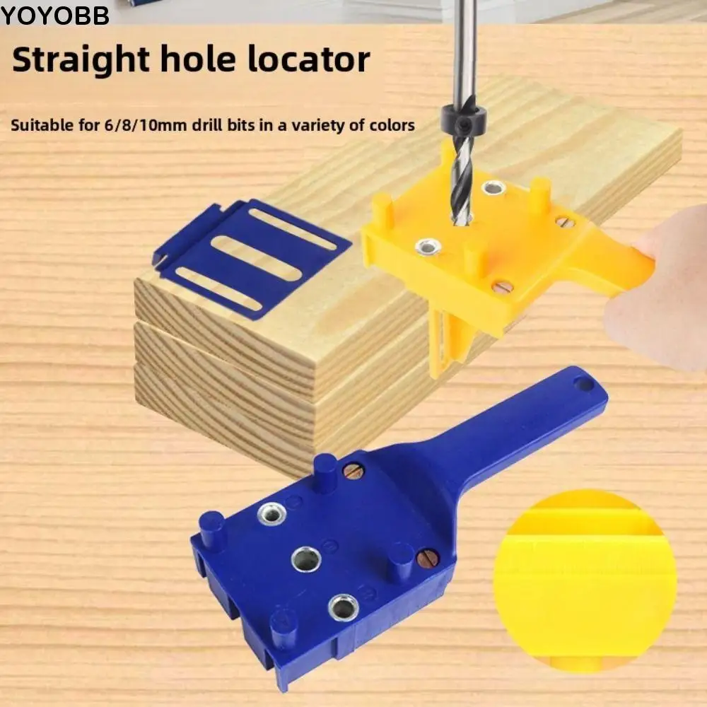 

Handheld Wood Doweling Jig Drill Locator Guide Woodworking Hole Carpenter Clamp Drill Guide ABS Plastic Straight Hole Clamp