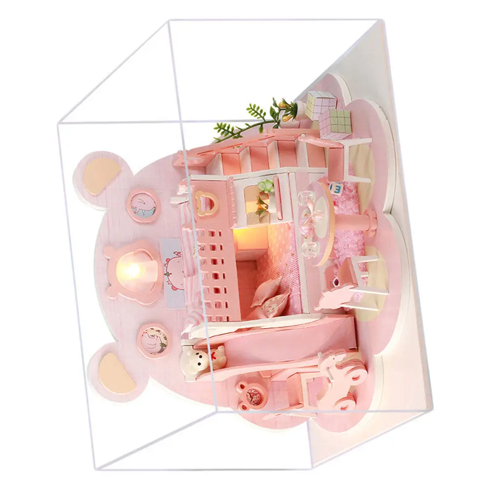 

Mini House Assemble Villa DIY Set Assorted Color Assemble Birthday Gift Enhance Creativity Family Fun Educational