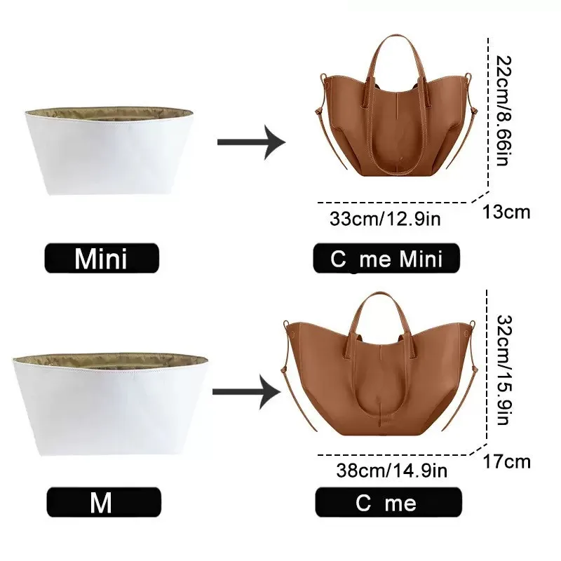 Bag Organizer For P-LENE C-me Handbag Ultra Light Waterproof Insert Bag Womens Handbag Inner Purse Travel Cosmetic Liner Bags