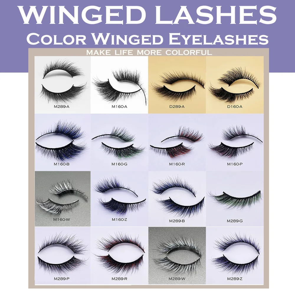 Cat Eyes Eyelashes Faux Mink Eyelash Natural Long Full Strip Lashes Winged End Eye Elongated Fake Lashes Soft Eyelashes Fox Eye