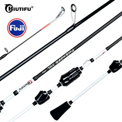 BIUTIFU Ultralight Spinning Casting XUL Fishing Rods 0.2-8g T800 Carbon Fiber Fuji/LS Rings PHISHGER Fast Solid Tip For Trout