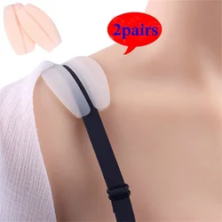 2 Pairs Silicone Bra Strap Cushions Holder Supple Non-slip Shoulder Pads Pain Relief Anti-Skid Bra Strap Cushion Pads