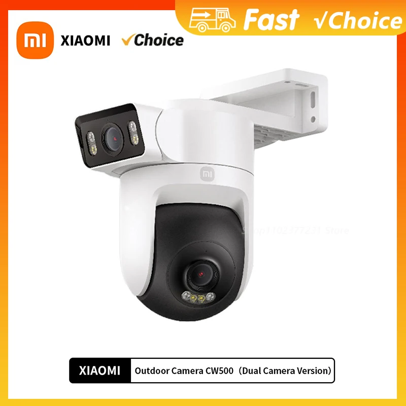 

Original Xiaomi mijia Outdoor CW500 Dual Camera Version IP66 Security Protection AI Detection Full-Color Night Vision Smart Home