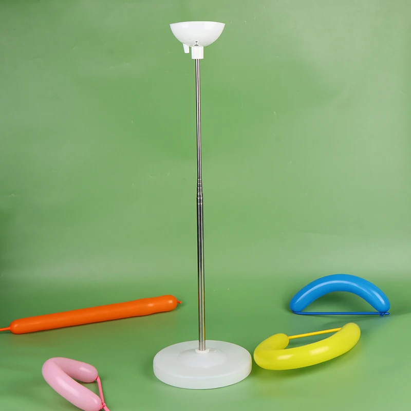 1 conjunto de suporte de balão ajustável, kit de suporte de coluna de balão, poste de metal, base de plástico para casamento, festa de aniversário, decoração de natal