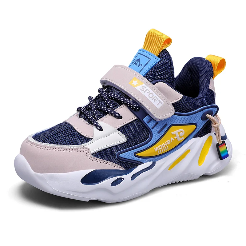 Children's Shoes Boy Sneakers Shoes Breathable Outdoors Leisure Trainers Non-slip Surface Pupil Cuhk Boy Shoe