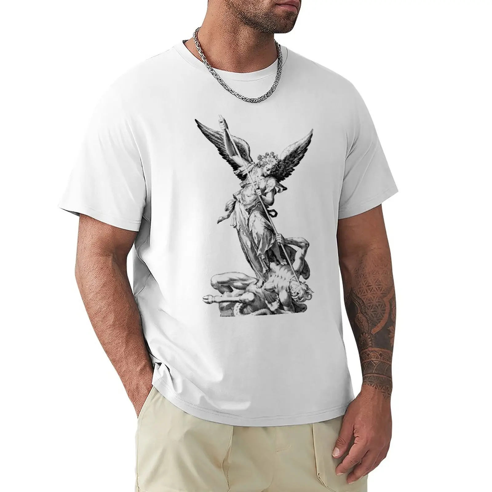 Archangel Michael. T-Shirt t-shirts man customized t shirts T-shirts for men cotton