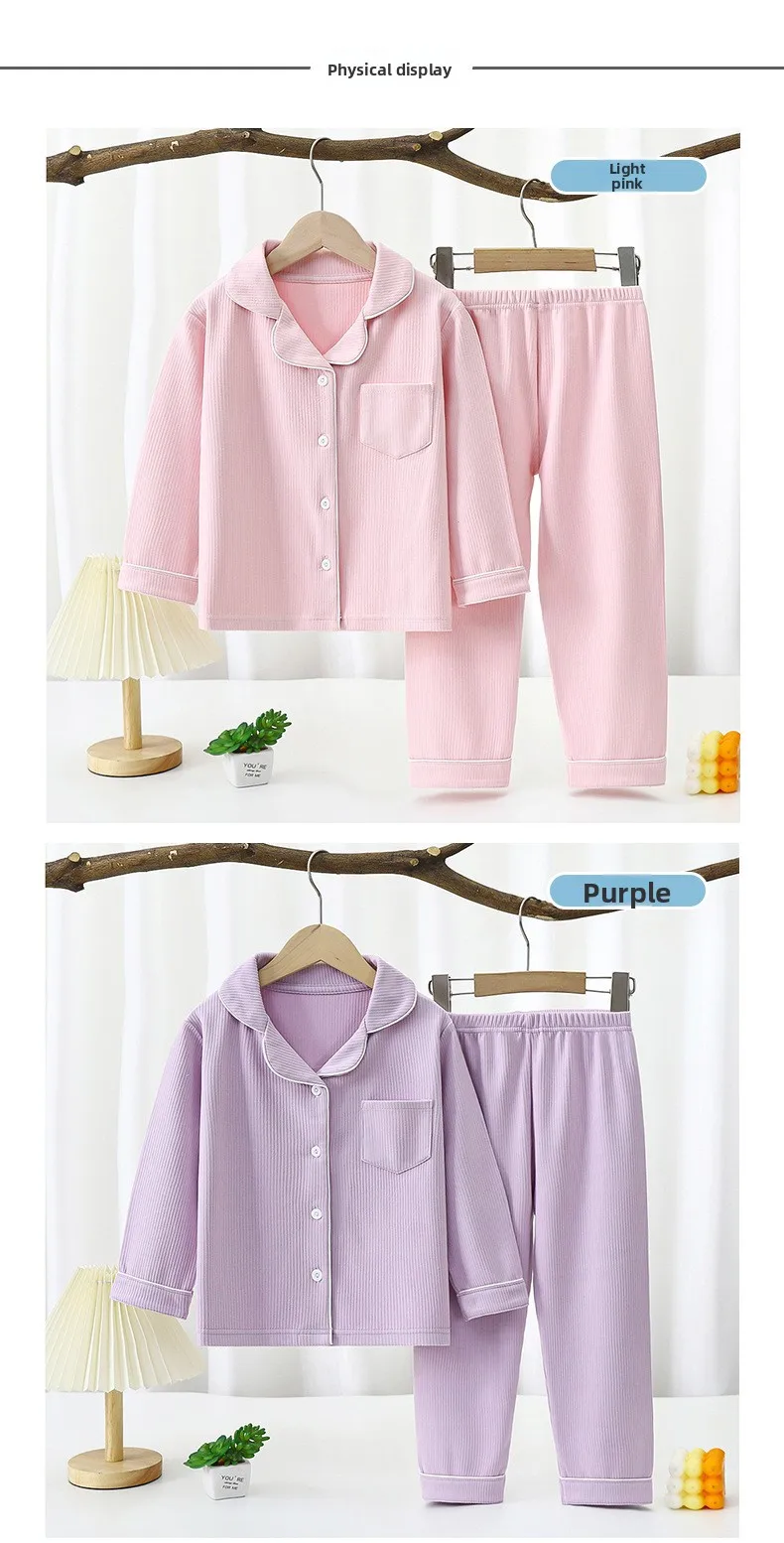 Baby Mädchen Kleidung Pyjama-Sets Jungen Schlafanzüge Kinder Homewear Baumwolle Frühling Herbst Nachtwäsche Kinderzimmerkleidung Pyjama-Anzug – Detail 4