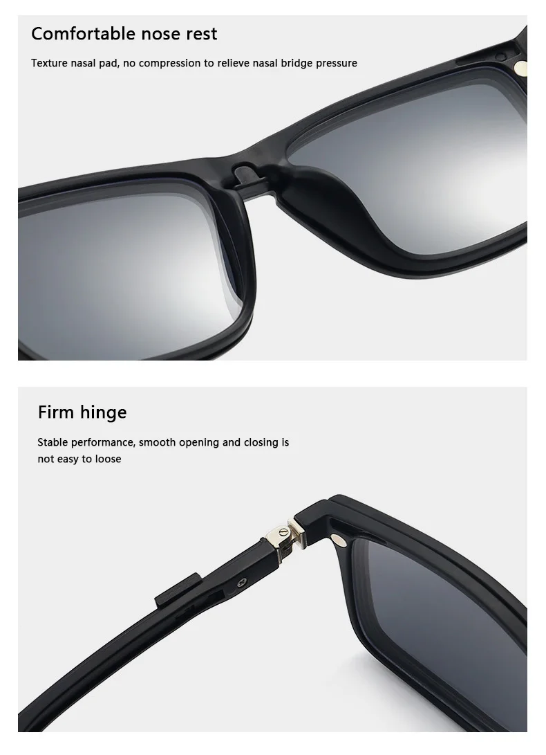 Myopie-Brille 5-teilige Magnetische Befestigung Polarisierte Clip-On-Brille Verstellbare Brille Basketball-Brille 2507A – Detail 19