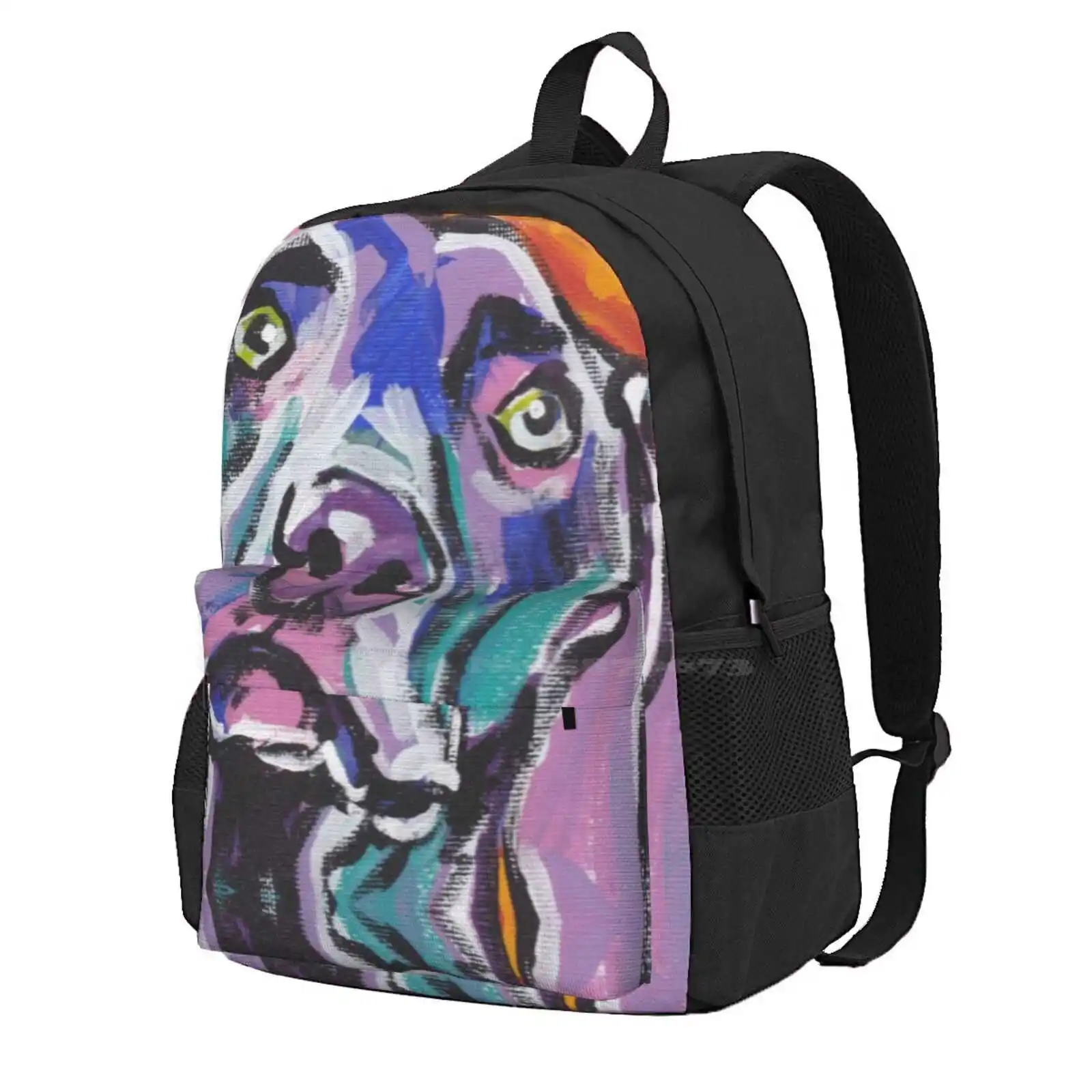 Weimaraner Dog Bright Colorful Pop Dog Art Hot Sale Schoolbag Backpack Fashion Bags Weimaraner Colorful Art Fun Dog Art Pop Art