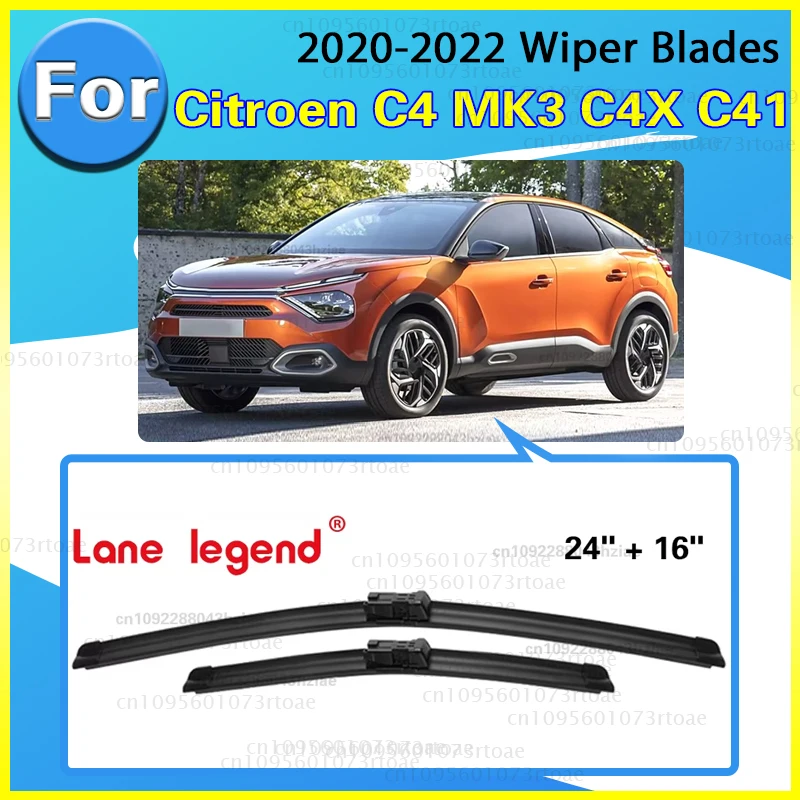 Wischer Front Wischer Klingen Für Citroen C4 MK3 C4X C41 2020 2021 2022 Windschutzscheibe Windschutz Fenster Pinsel 24 "+ 16" Auto Zubehör