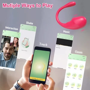 Vibrador vibrador sem fio Bluetooth G Spot para mulheres, controle remoto APP, usar ovo vibratório, calcinha feminina clitóris, brinquedos sexuais para adultos 8 principais vendas orgasmo com vibrador - №6