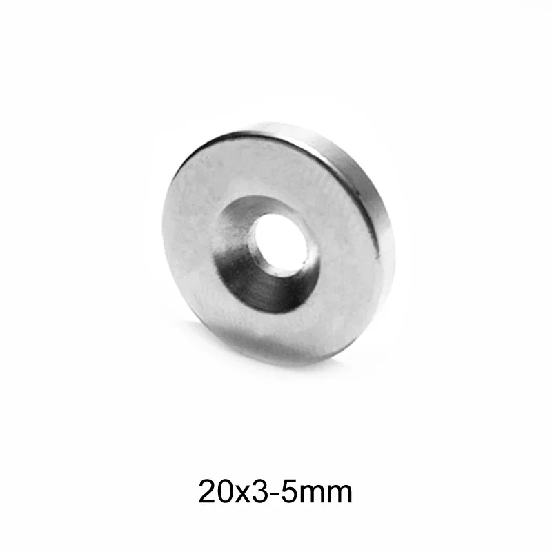 20x3-5 mm N35 Strong Magnets 20*3 mm Hole 5mm Countersunk Neodymium Magnet 20x3-5mm Permanent NdFeB Magnetic 20*3-5 mm