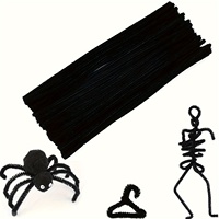 100 Pcs Black Pipe Cleaners,Pipe Cleaners for Crafts,Pipe Cleaner Crafts,Chenille Stems for Craft Kids DIY Arts&Crafts  Supplies