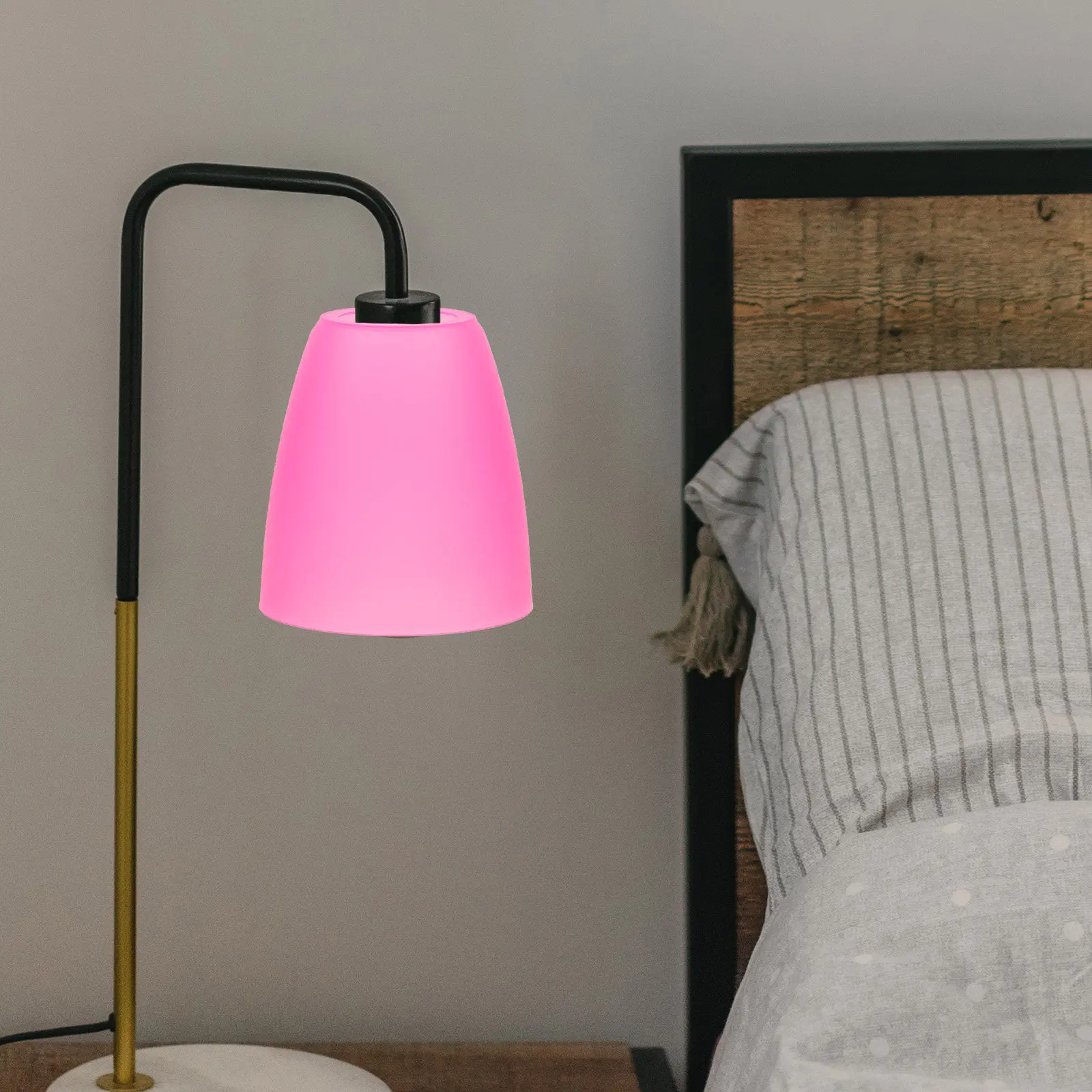 

2pcs Plastic Lampshade Replacement Drum Lamp Cover For Desk Table Bedside Pendant Light Indoor Lighting Decorative Shade