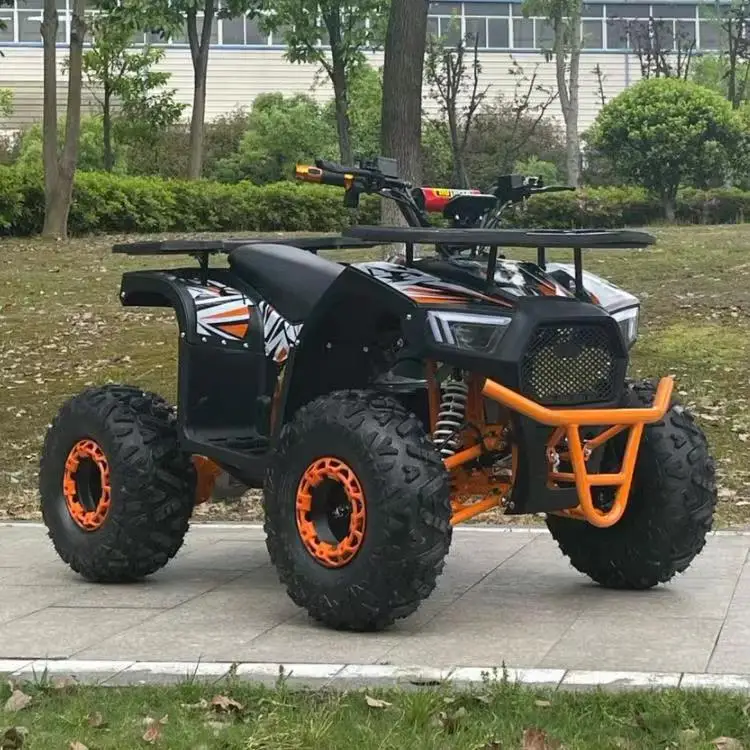 60V 1200W Electric ATV for Adults, Powerful 20Ah Quad Bike 4 Wheeler, Off-Road All-Terrain Sand Vehicle High-Speed Utility E-ATV