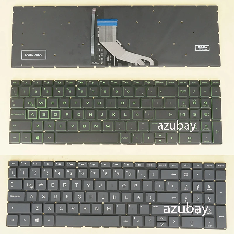 

LA Spanish Keyboard for HP Pavilion Gaming 15-dk0000, 15- cx0020ns cx0021ns cx0022ns cx0051ns cx0052ns cx0053ns cx0054ns Backlit