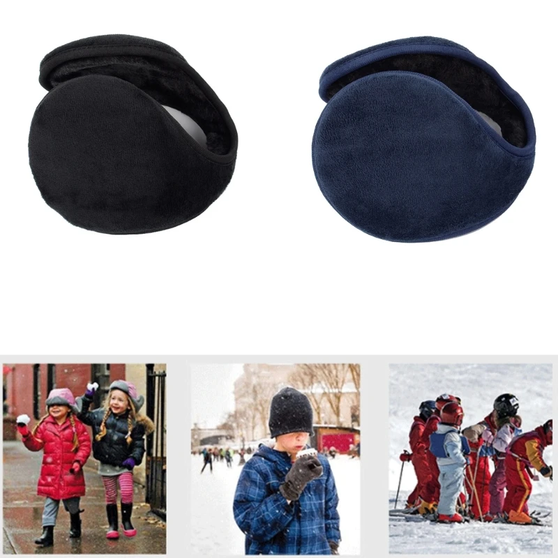 Winter Soft Plush Thicken Ear Warmer Women Men Cold Weather Windproof Earmuffs Adult Teens Outdoor Sports Solid Color Earflap