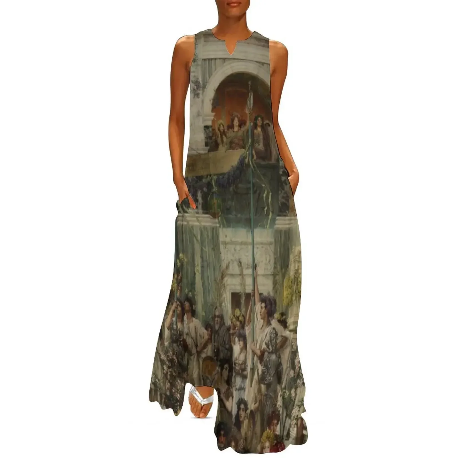 

Lawrence Alma-Tadema. Spring, 1894. Long Dress wedding guest dress 2025 luxury dress loose women's