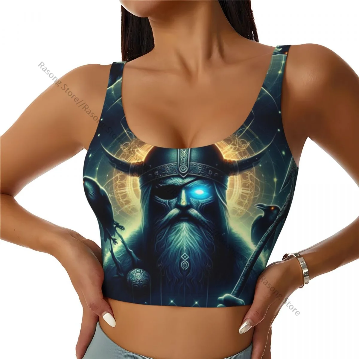 Women Sexy Sports Vest Horned Birds Fantasy Female Streetwear Sport Lingerie Tee Crop Top