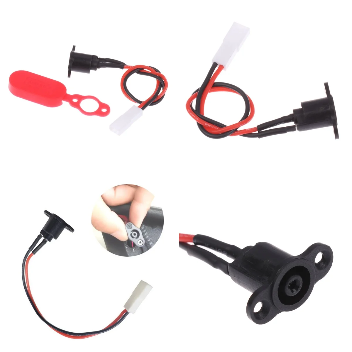 

Charging Hole Waterproof Cover With Charging Cable Charging Port For M365 Pro 1S Electric Scooter Accessories