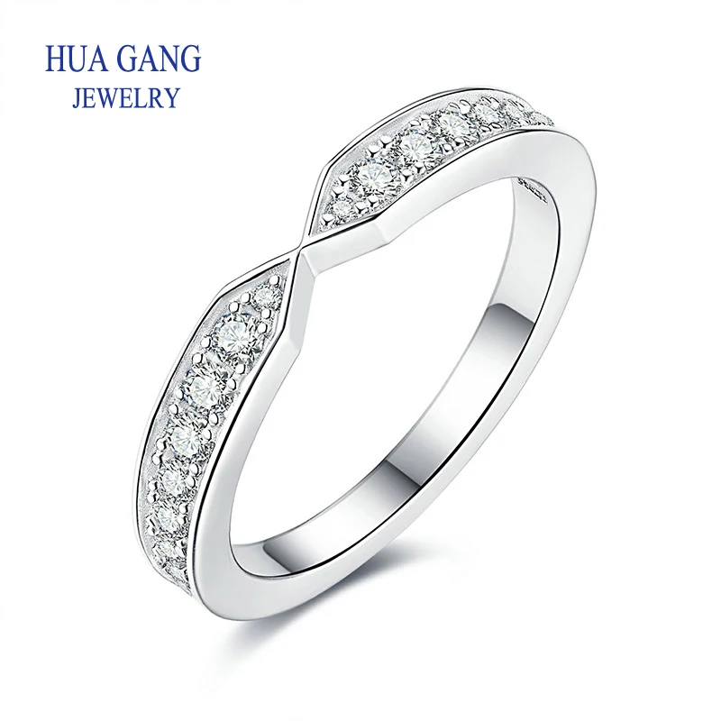 Bague Moissanite en argent regardé 925 pour femme, bijoux de fiançailles, cadeau de mariage, mode féminine