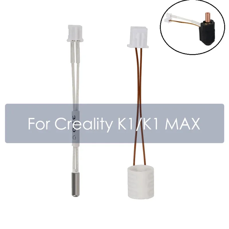

For Creality K1/ K1 Max Hotend Ceramic Heating Tube 24V 60W 300°C Thermeistor sensor High Thermal Conductivity for K1 MAX K1