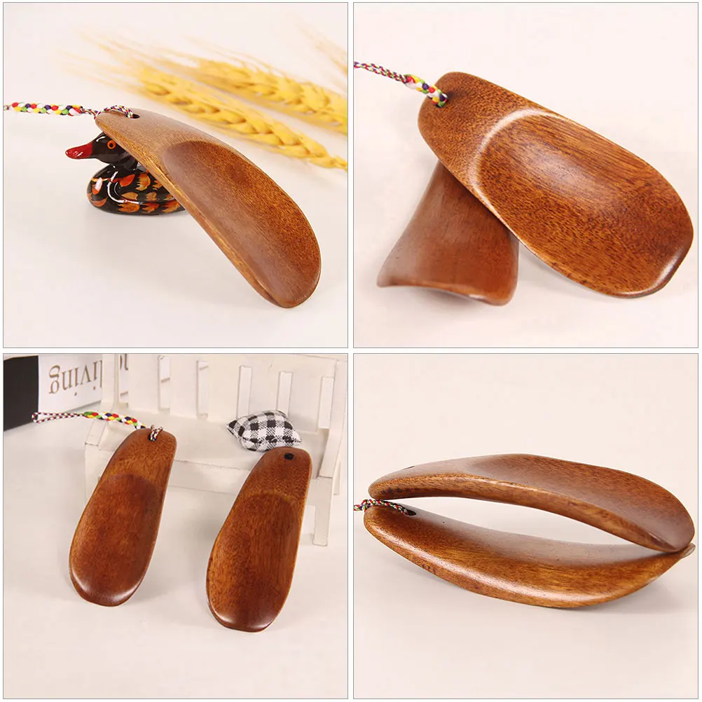 

3pcs Wooden Shoehorn Shoe Helper Tool Portable Short Handle Lifter Durable Smooth Premium Wood Men Man Travel