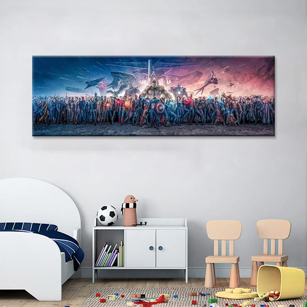 MINISO Poster Marvel Heroes Collection Canvas Wall Art Print Mural Movie Poster Home Decor Birthday Christmas Gift