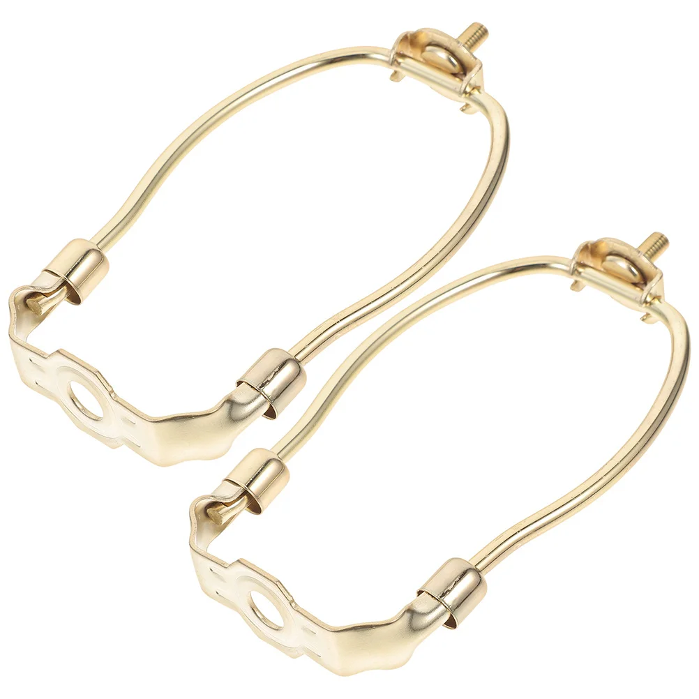 

2pcs Lamp Harp Bracket Golden 6 Inches Heavy Duty Metal Lampshade Support For Table Floor Lamps Adjustable Frame Holder Harp