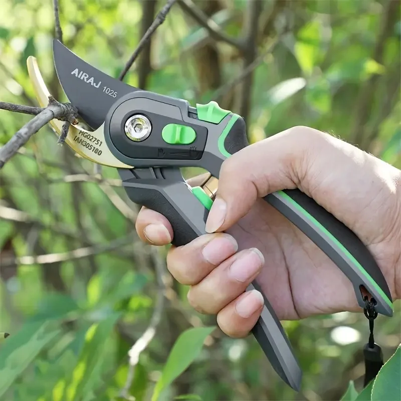 Tijeras de podar para plantas que ahorran trabajo, tijeras de corte para horticultura, jardín, huerto, ramas, con asas protectoras, herramientas de