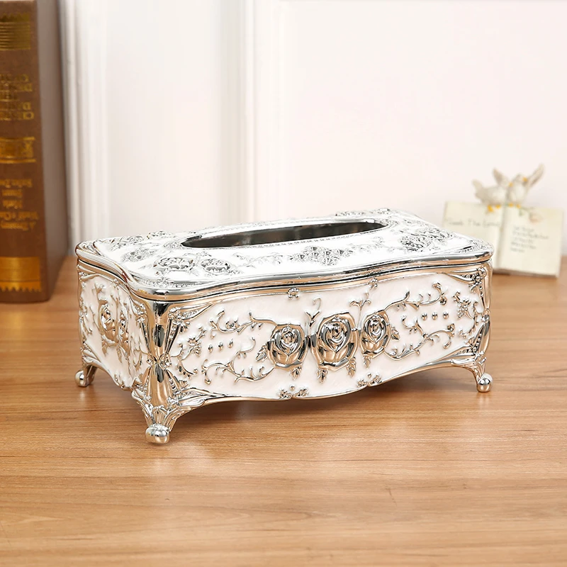

Luxury Gold Tissue Box Cover Chic Napkin Case Holder Hotel Home Decor Organizer Desk Sets