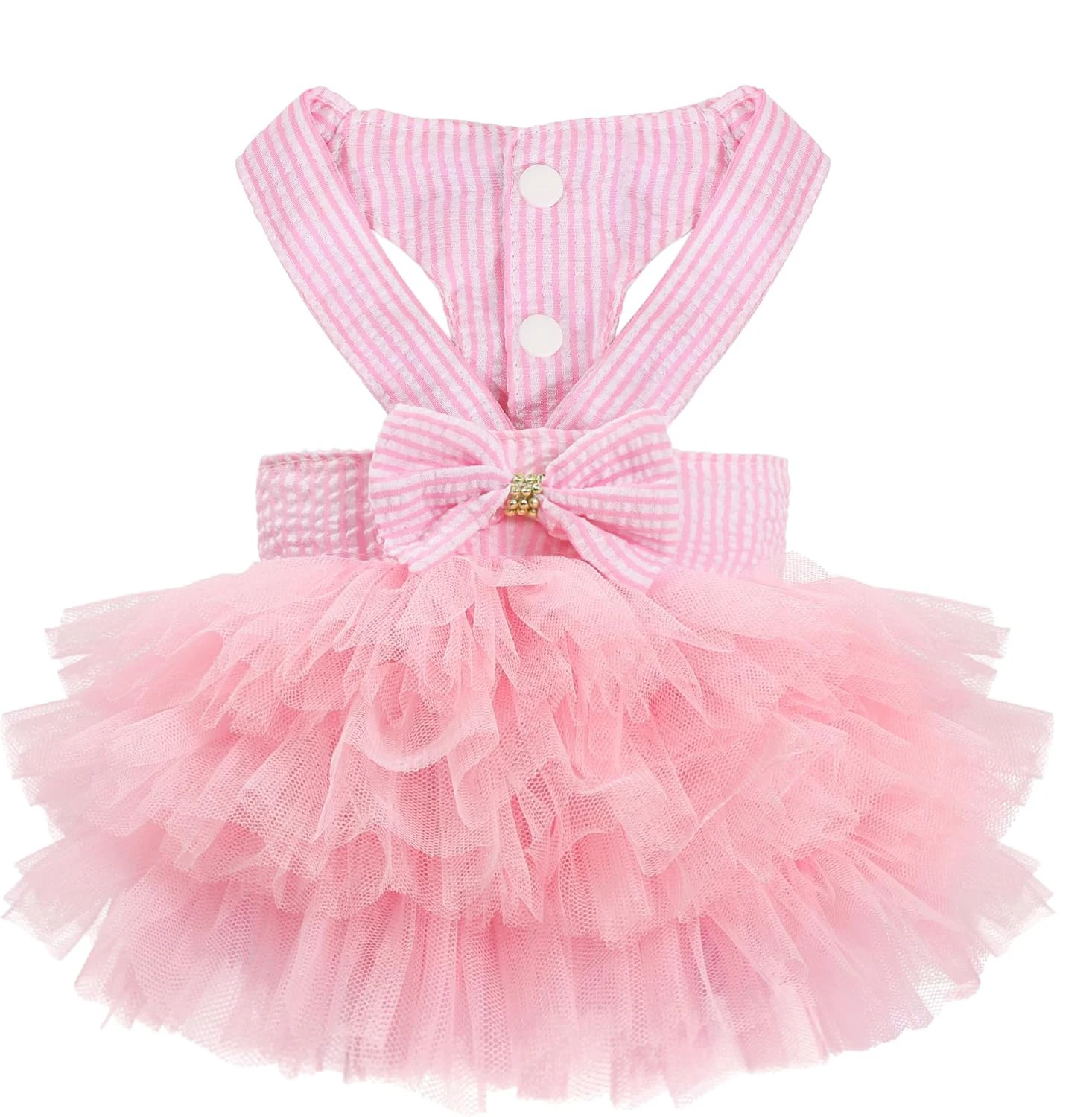 Robe pour chien, Robes tutu de princesse tendance pour petites chiennees, Jolie jupe avec pinces à nœuds pour chien, Vêtements de printemps pour chiens et chats