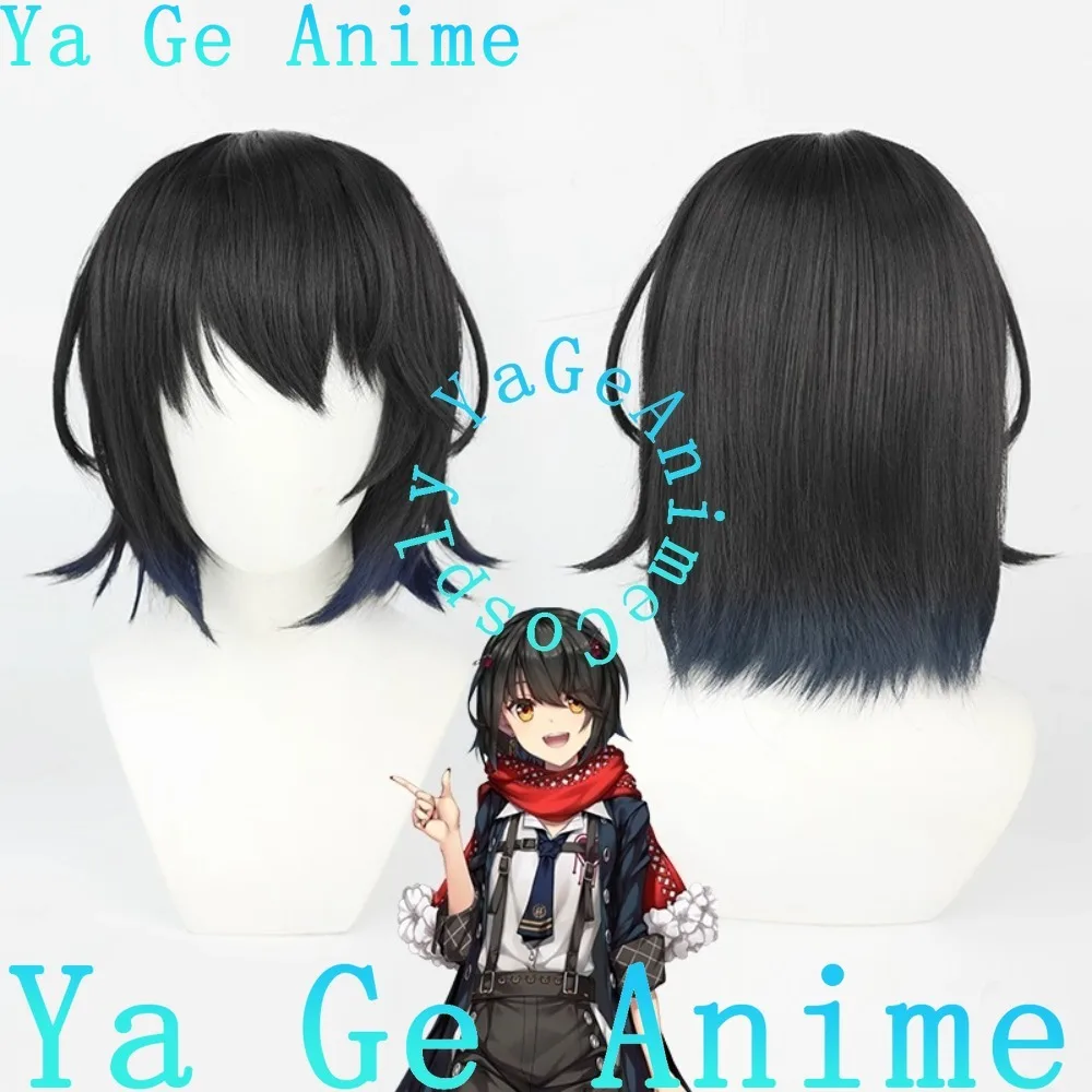 가상 아이돌 스트리머 마시로 유 코스프레 가발 그라데이션 헤어 엔드 애니메이션 게임 할로윈 카니발 파티 합성 열가발