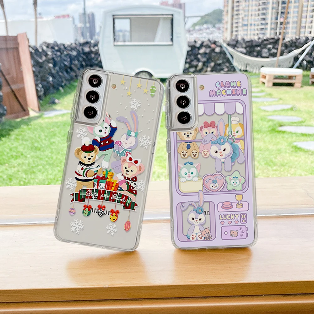 Funda de Disney The Duffy familyTransparent phone case For Samsung Galaxy S 23 22 PLUS ULTRA silicone soft shockproof covers