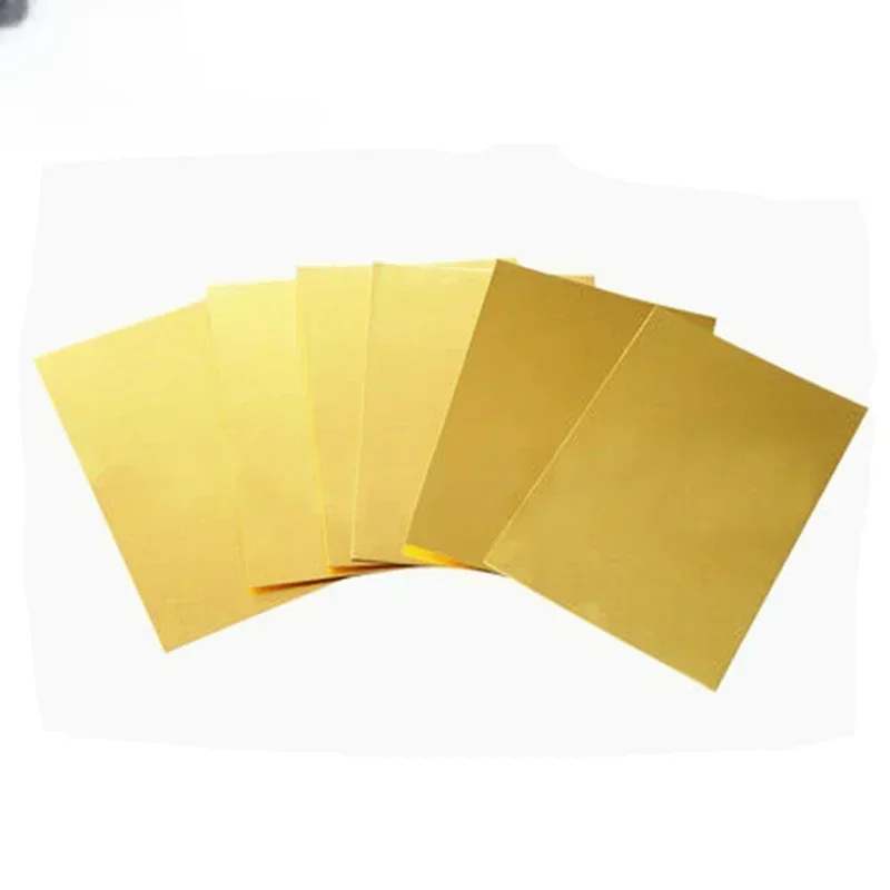 0.8x250x250mm  -  4x250x250mm H62 Brass Plate Copper / Yellow Cu Metal Sheet For Electric Conduction